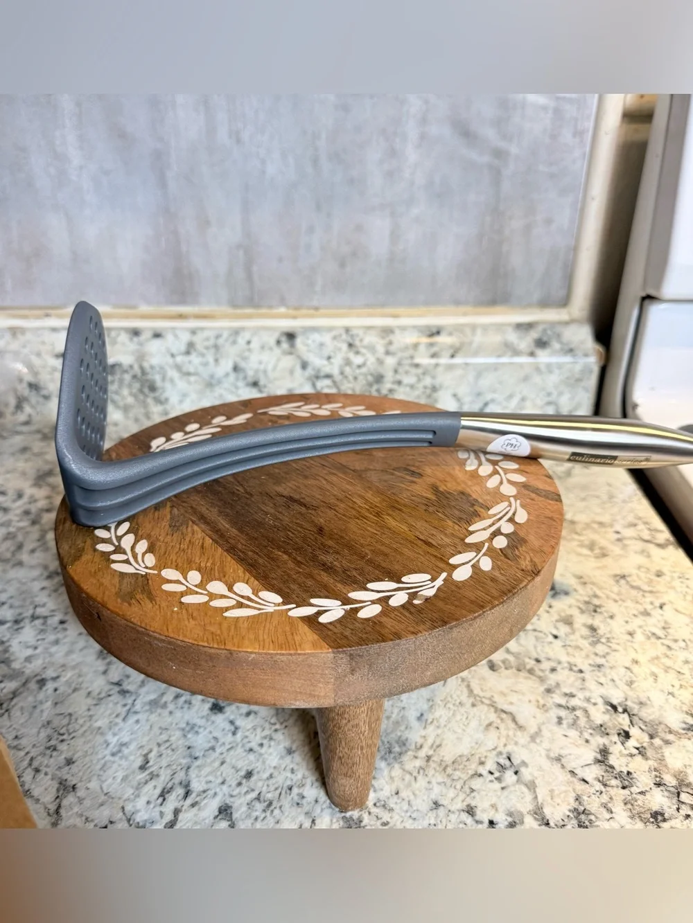 Princess House Stainless Steel & Gray Masher